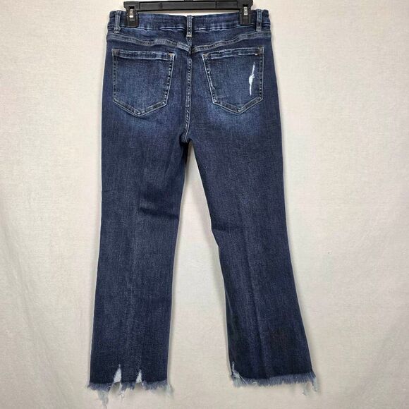 Mica Los Angeles Distressed Raw Hem Kick Flare Jeans 30 - Picture 5 of 9